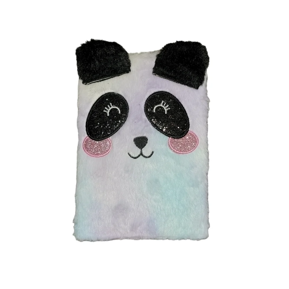 Panda Bear Plush Notebook Journal Diary Hardback 8x6 NWOT